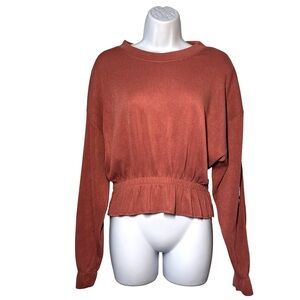 Zara Long Sleeve Peplum Top